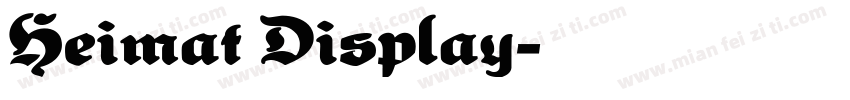 Heimat Display字体转换
